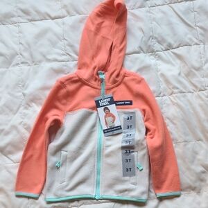 Lands' End Kids' Peach and Cream Fleece Hoodie